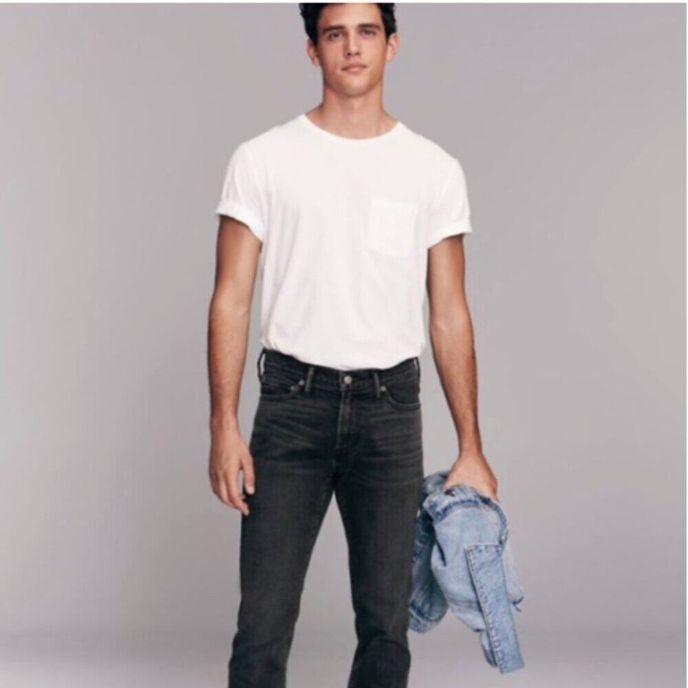 Abercrombie & Fitch Men's Langdon Skinny Jeans Black Wash Size 32x32